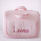Sac à langer personnalisé bébé en gaze de coton