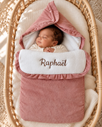 Nid d'ange bébé personnalisé velours