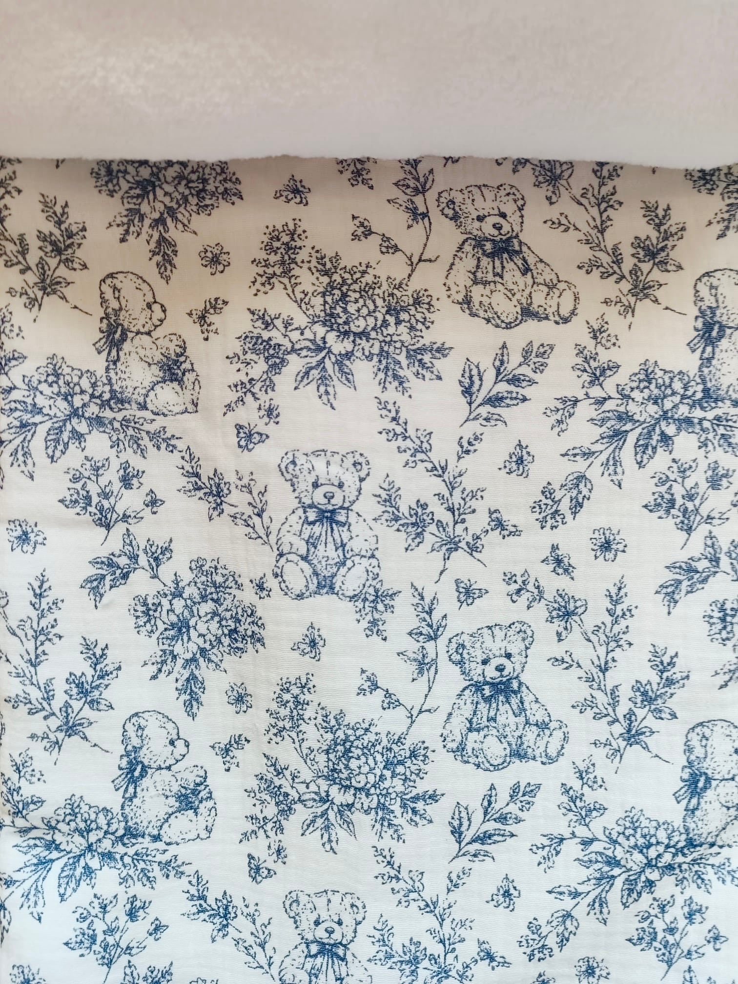Couverture bébé personnalisée en gaze de coton - Rêve d'Ourson