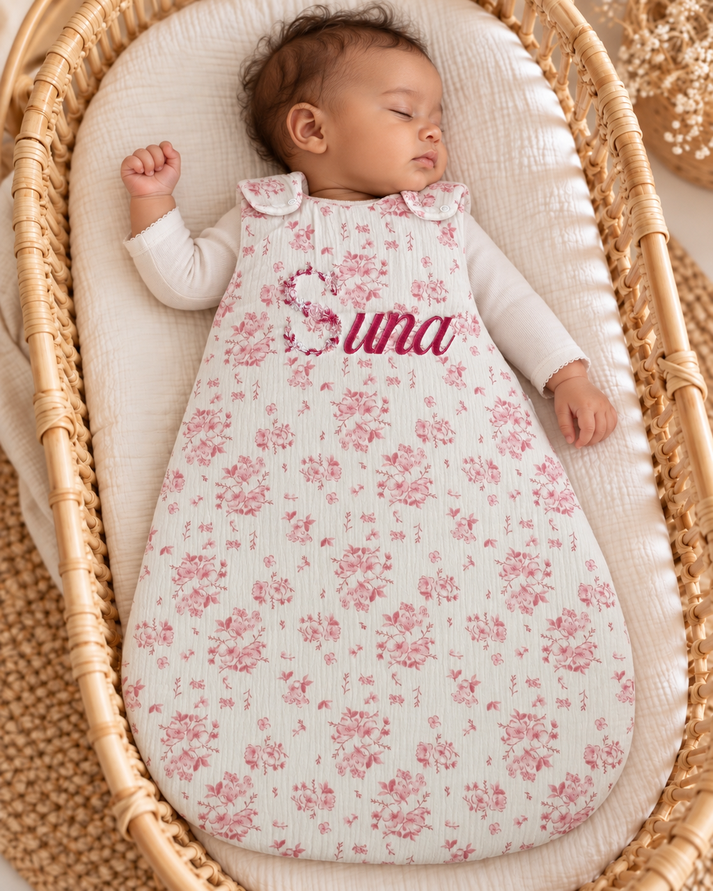 Gigoteuse personnalisée bébé – Fleurs de Coton