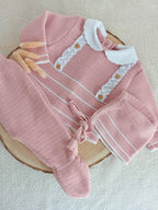 Ensemble complet vieux rose avec détails - plusieurs tailles - personnalisable -