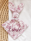 Personalized cotton muslin bunny comforter – Rêve d’Ourson
