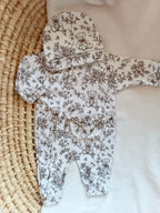 Pyjama naissance personnalisé bébé – 3 pièces, 100 % coton, Rêve d’Ourson