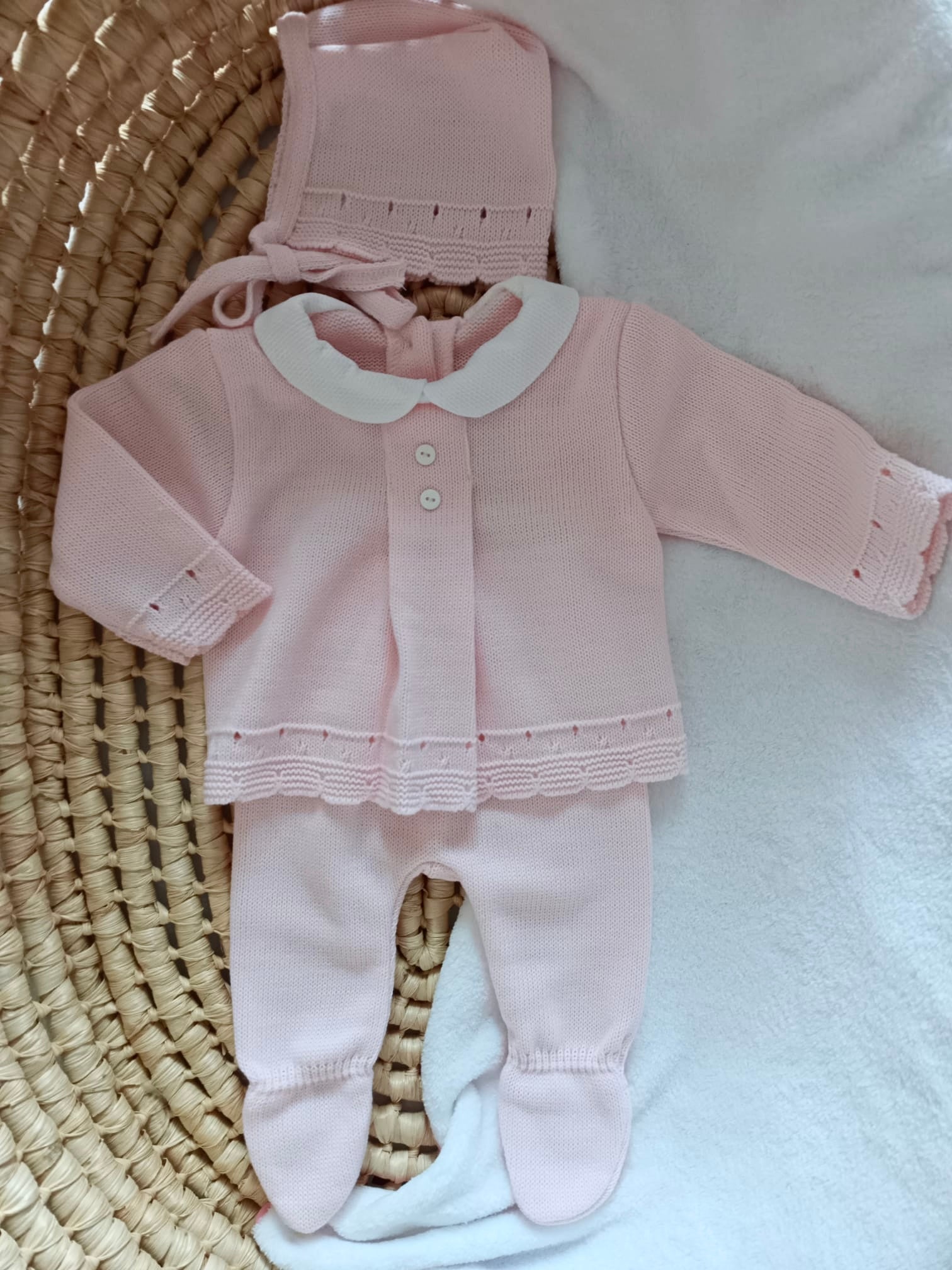 Ensemble complet naissance rose 0/3 mois