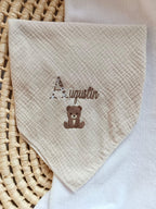 Lange personnalisé bébé en gaze de coton