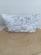 Trousse en gaze de coton safari tons bleuté - personnalisable -