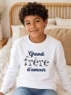 Pull enfant personnalisé - Petite soeur, Petit frère, Grande soeur, Grand frère