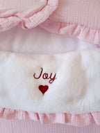 Nid d'ange en gaze de coton et polaire rose
