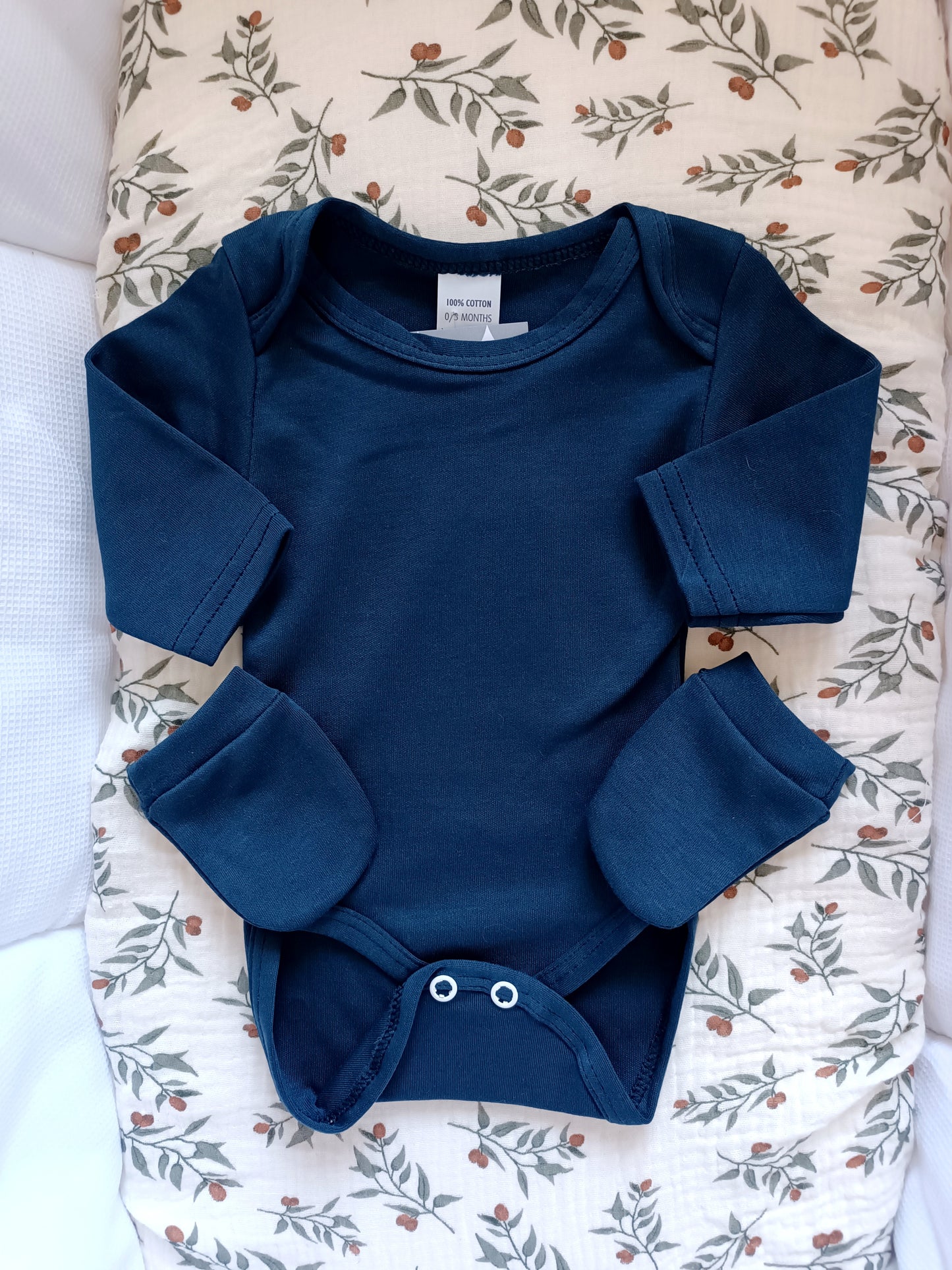 Ensemble pyjama naissance 0/3 mois 100% coton 5 pièces bleu marine