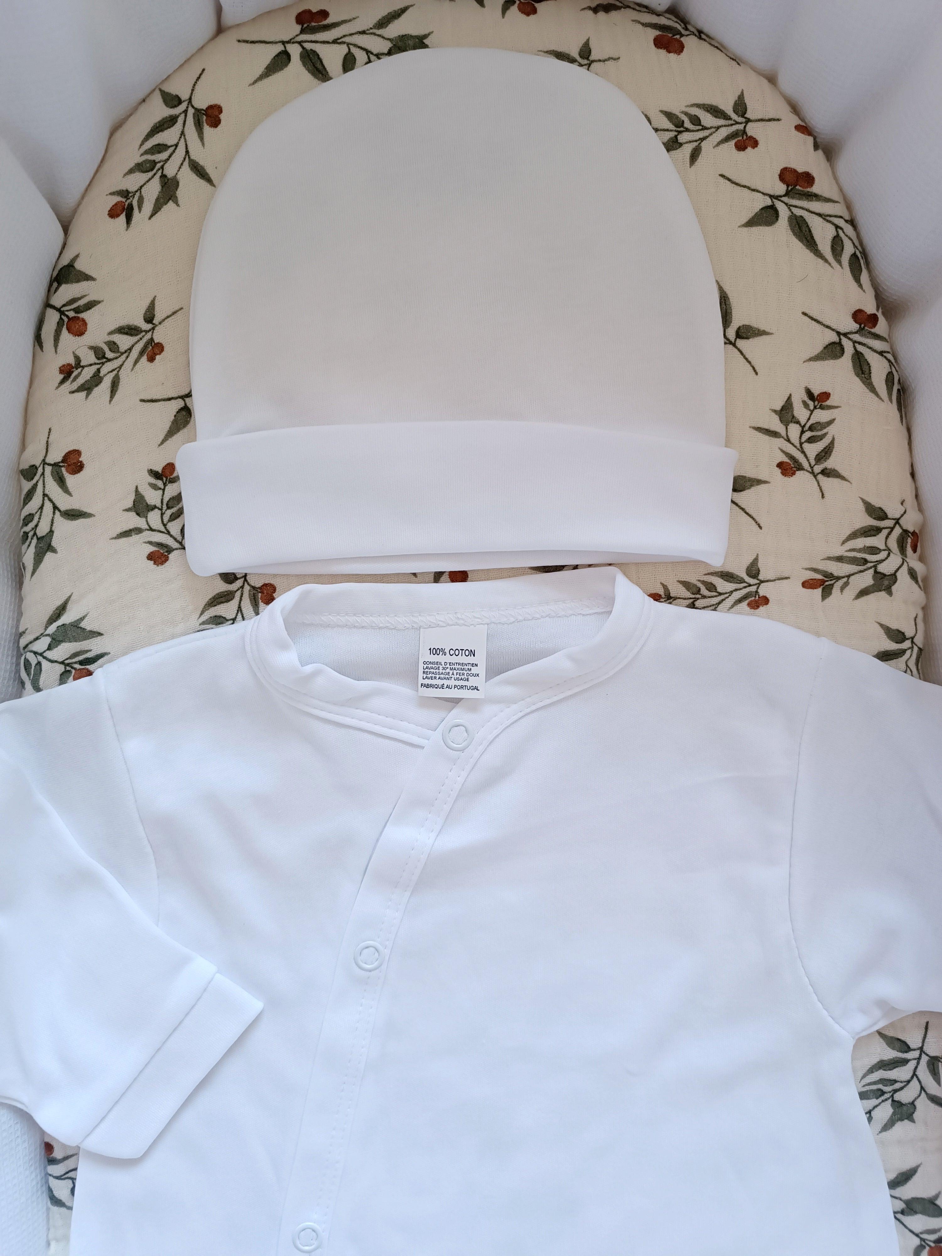 Dors bien coton blanc, 5 pièces