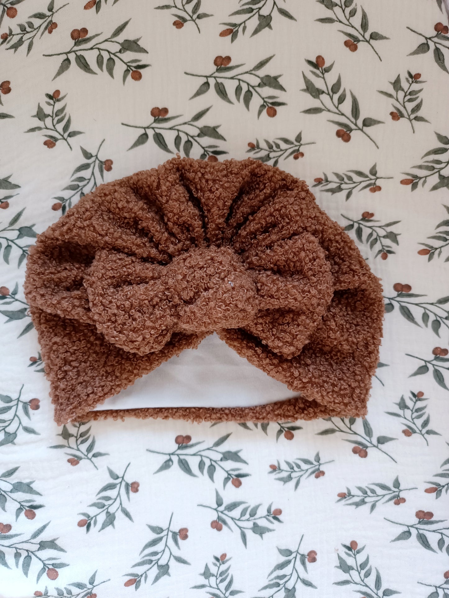 Turbans moumoutes marron foncé/beige/marron 0/6 mois