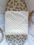 Couverture en minky crème - personnalisable -