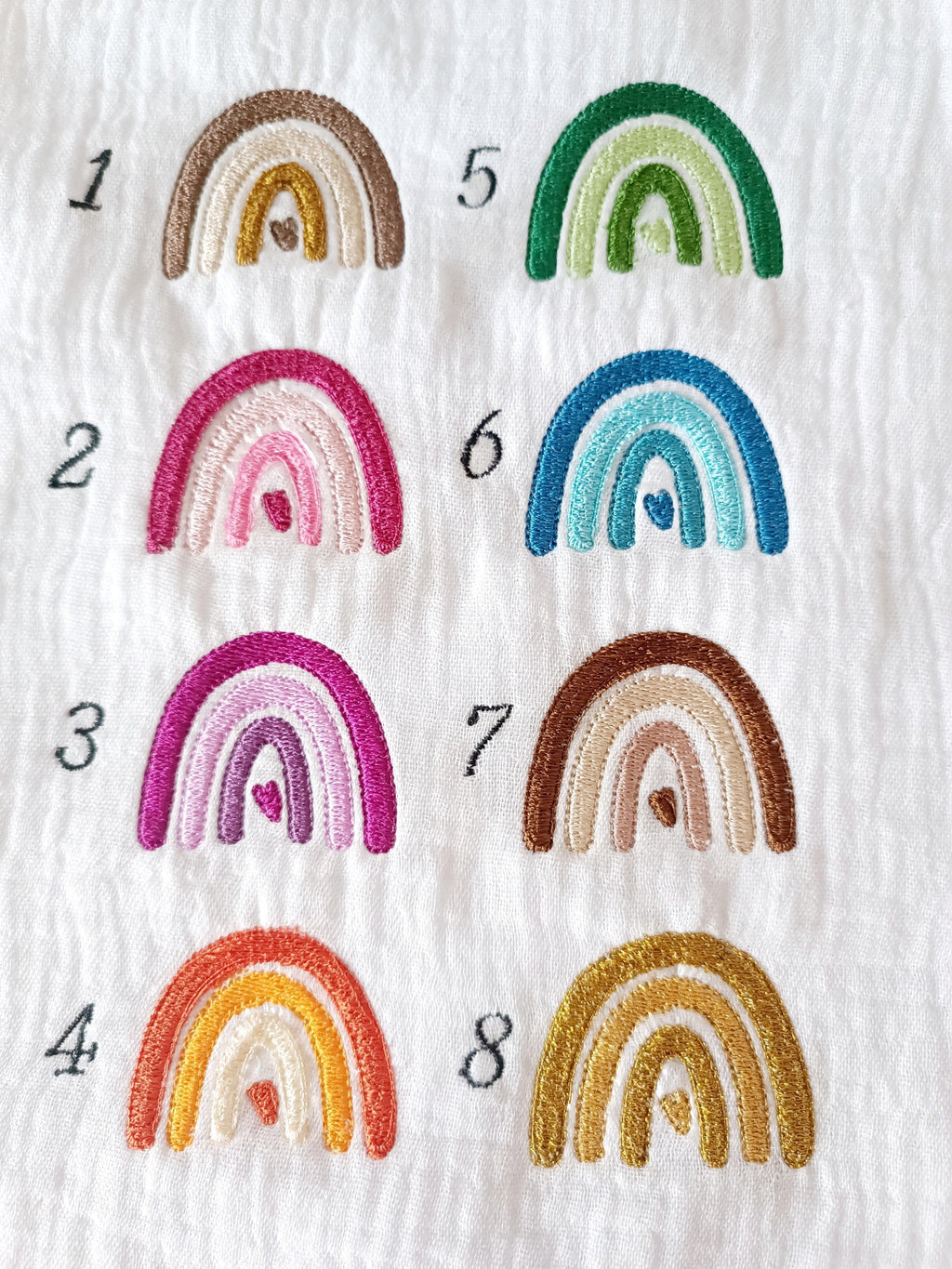 Couverture en gaze de coton et polaire blanc - personnalisable -