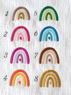 Couverture en gaze de coton et polaire blanc - personnalisable -