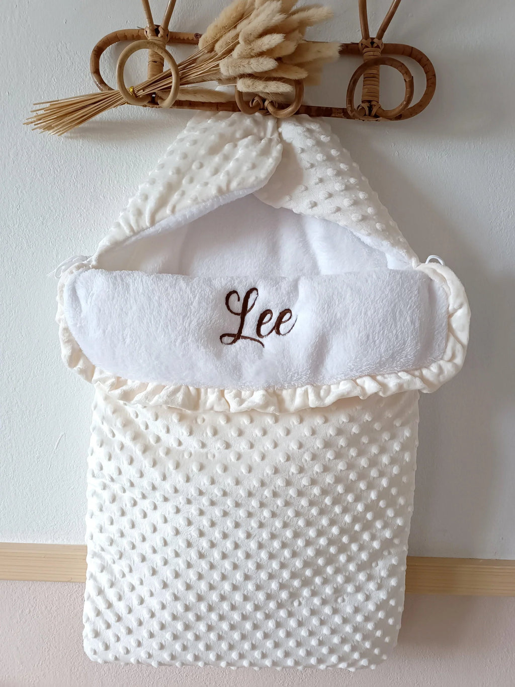 Personalized minky baby nest