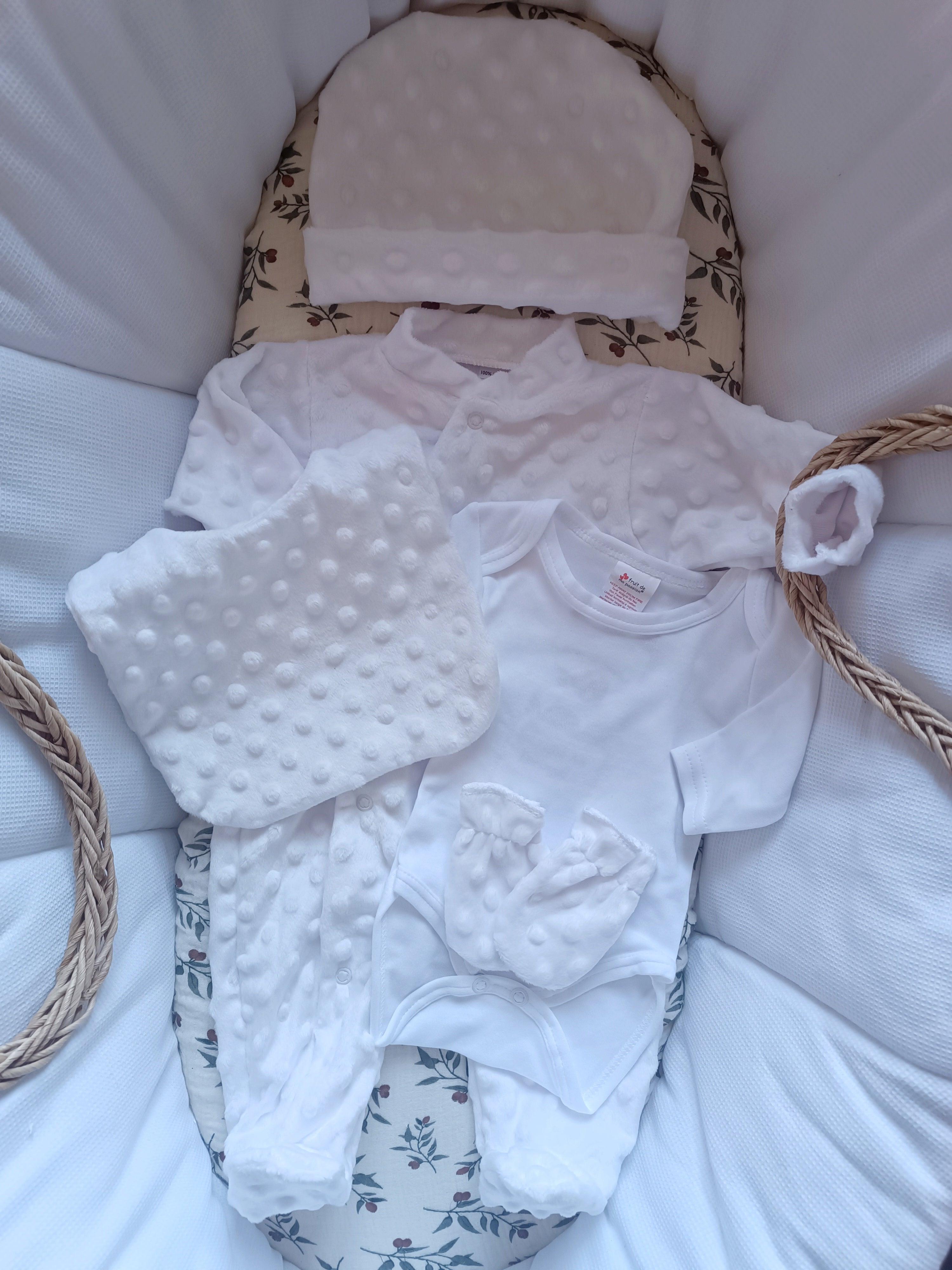Dors bien minky blanc, 5 pièces