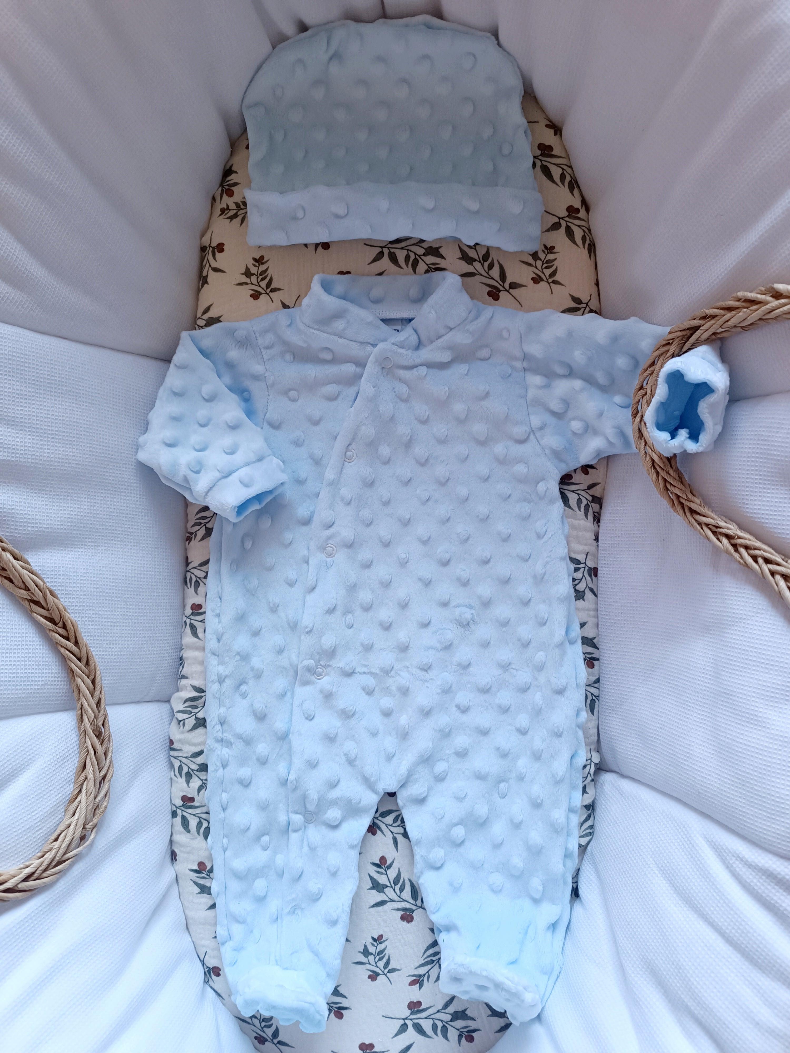 Dors bien minky bleu ciel, 5 pièces