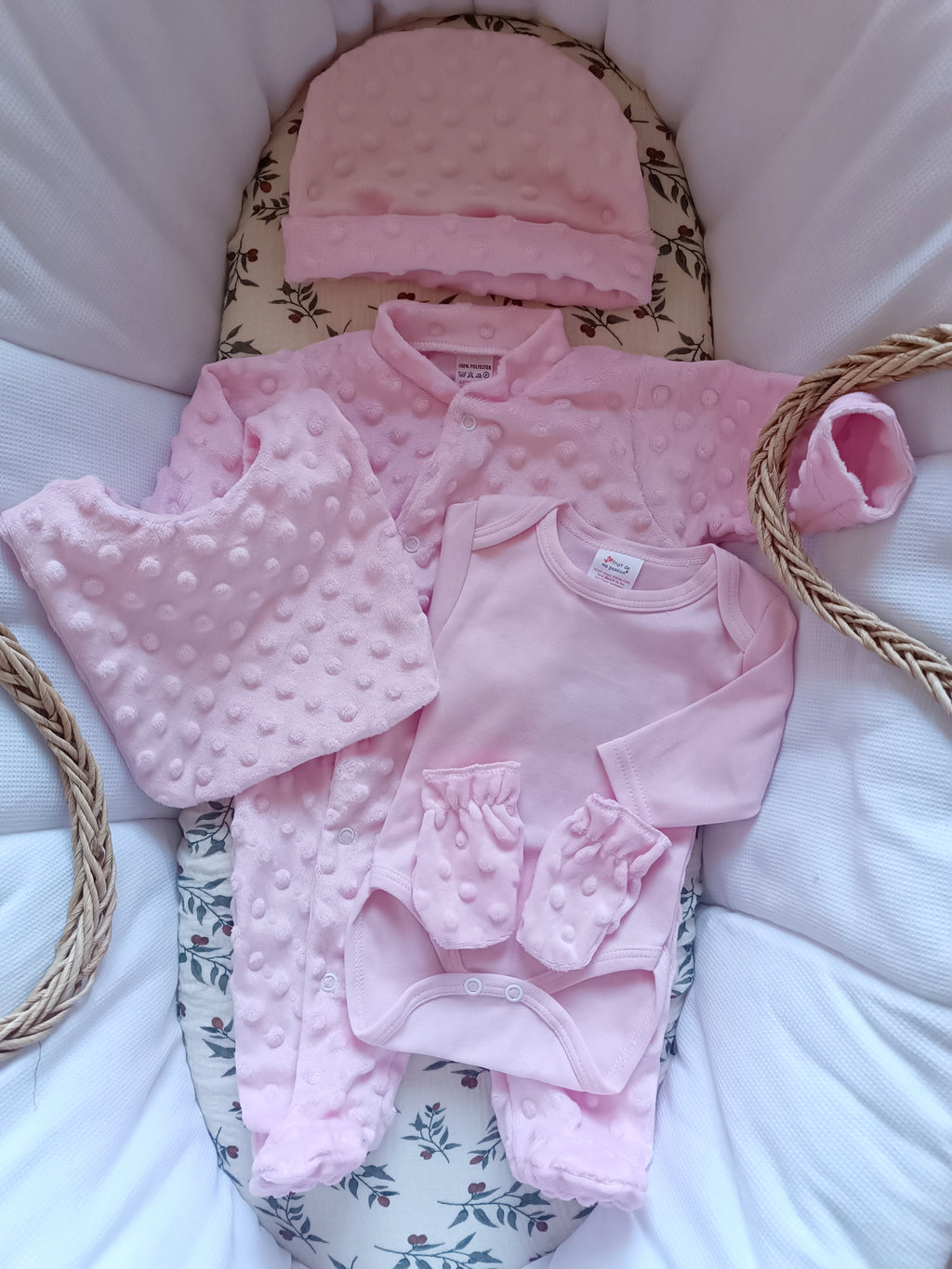 Dors bien minky rose, 5 pièces
