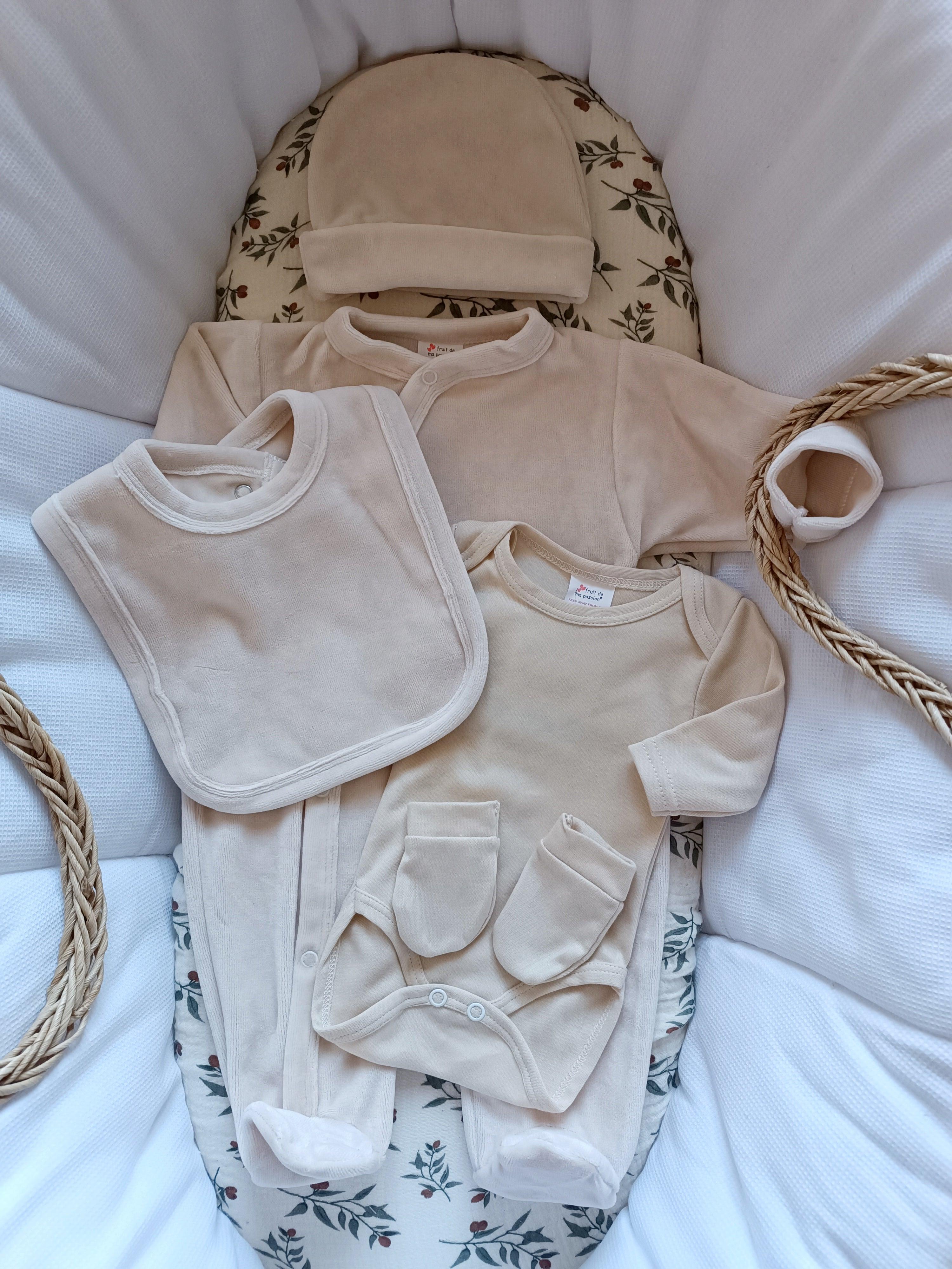 Dors bien velours beige, 5 pièces