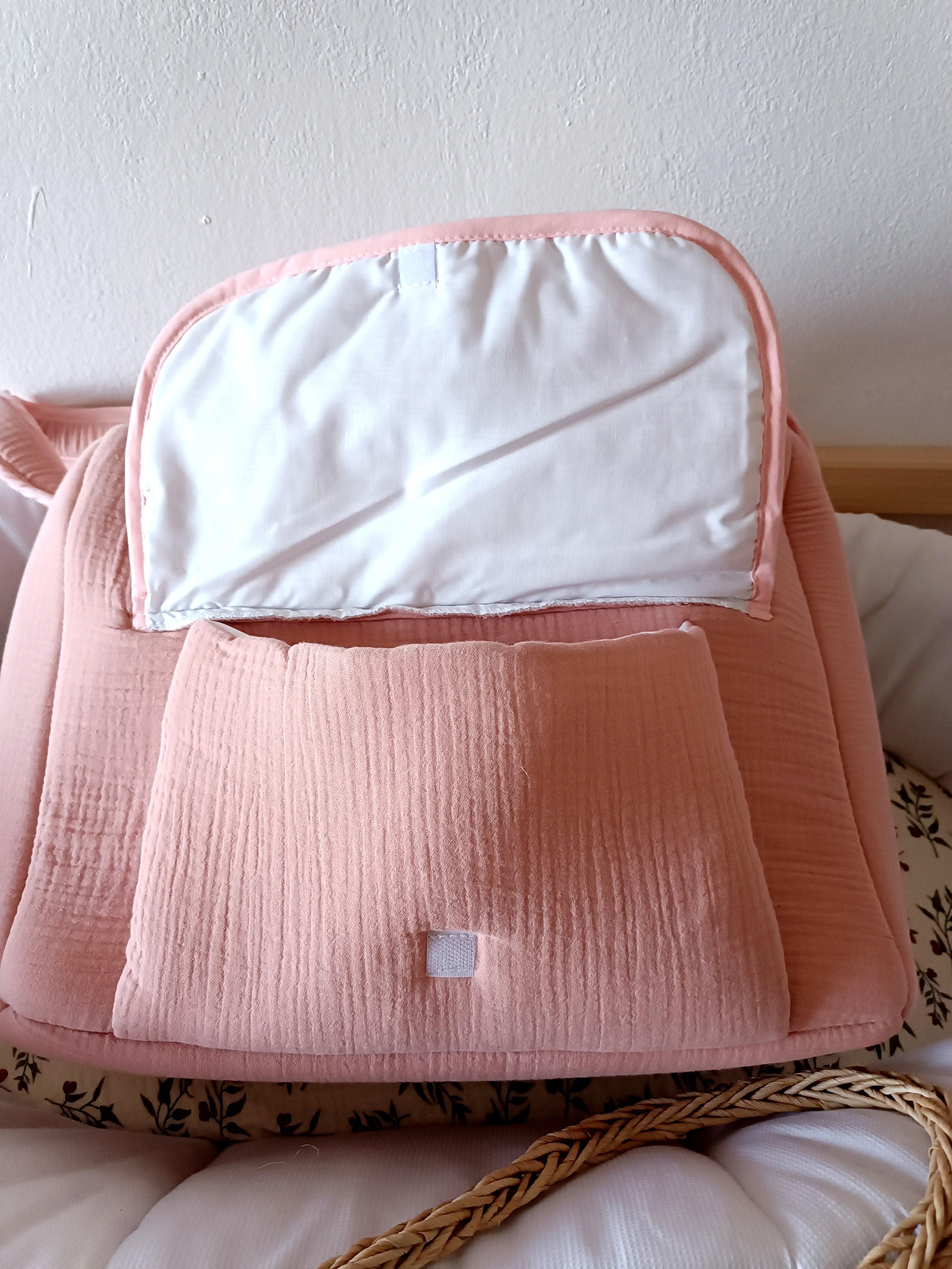 Sac à langer en gaze de coton terracota - personnalisable -