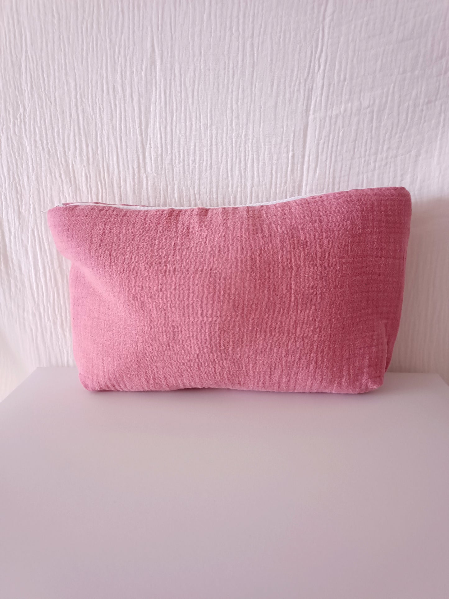 Box framboise en gaze de coton - personnalisable -