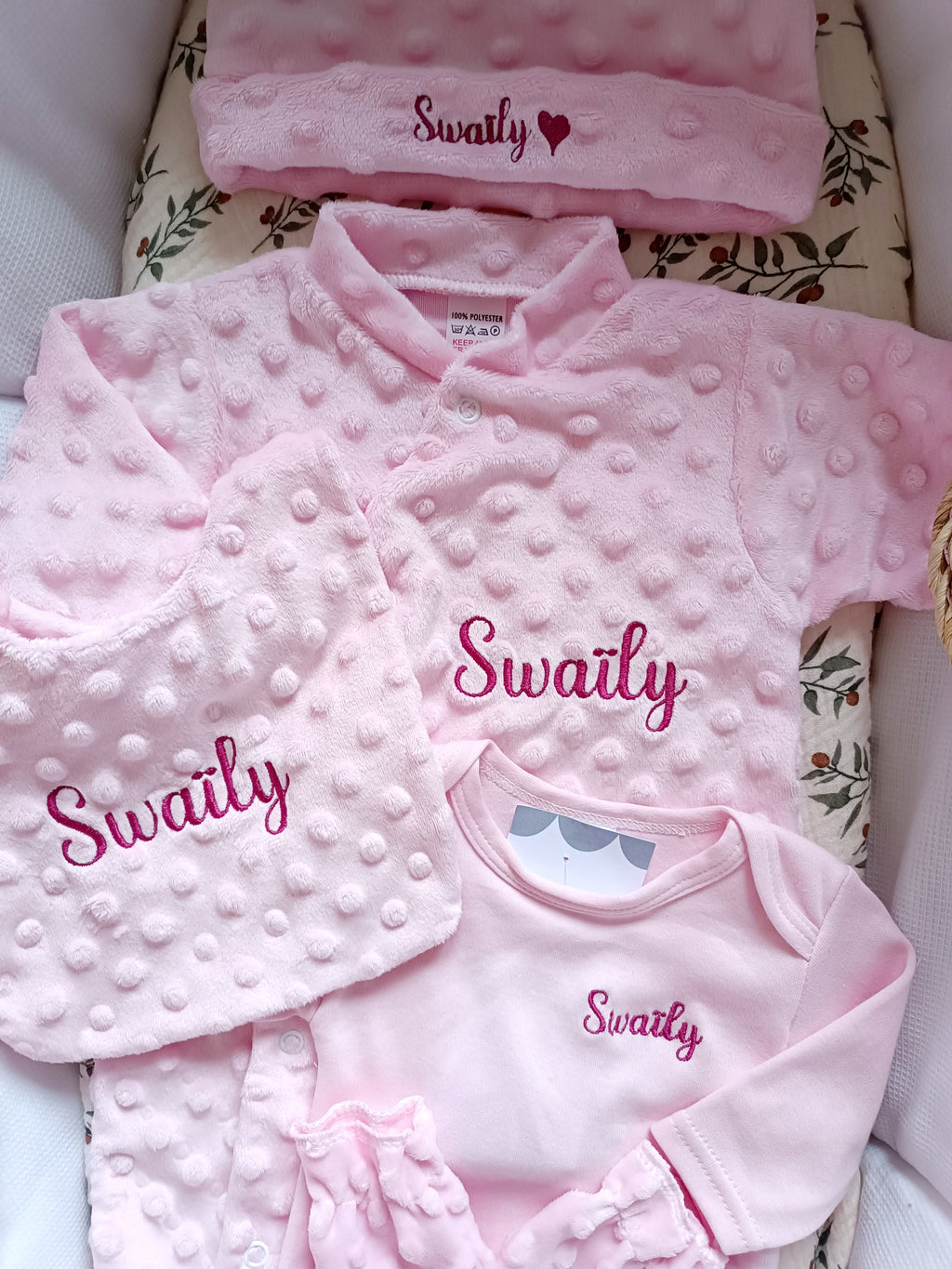 Dors bien minky rose, 5 pièces
