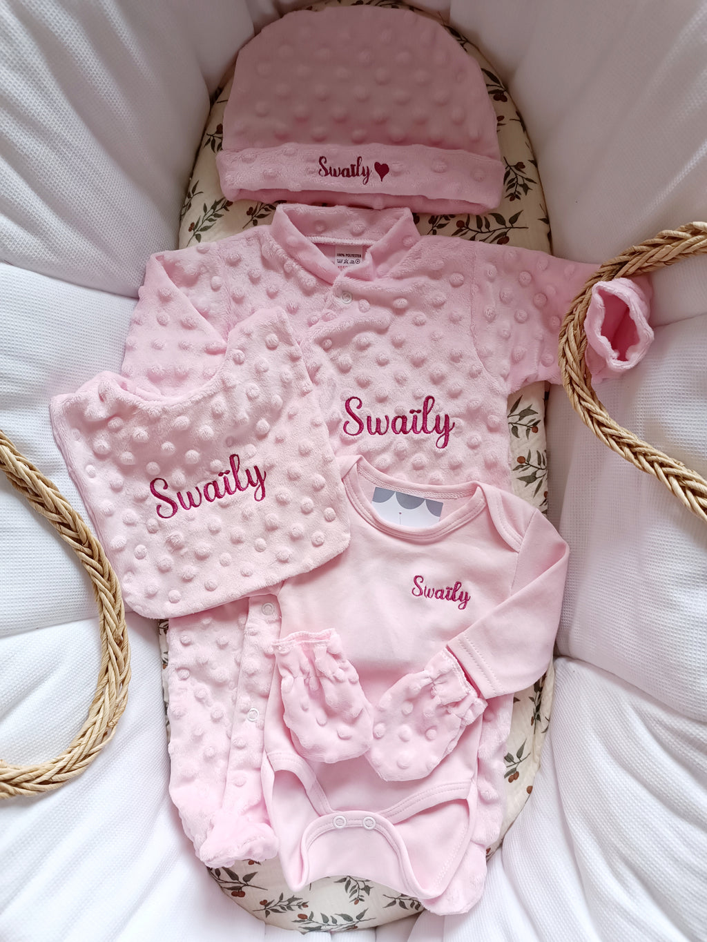 Dors bien minky rose, 5 pièces