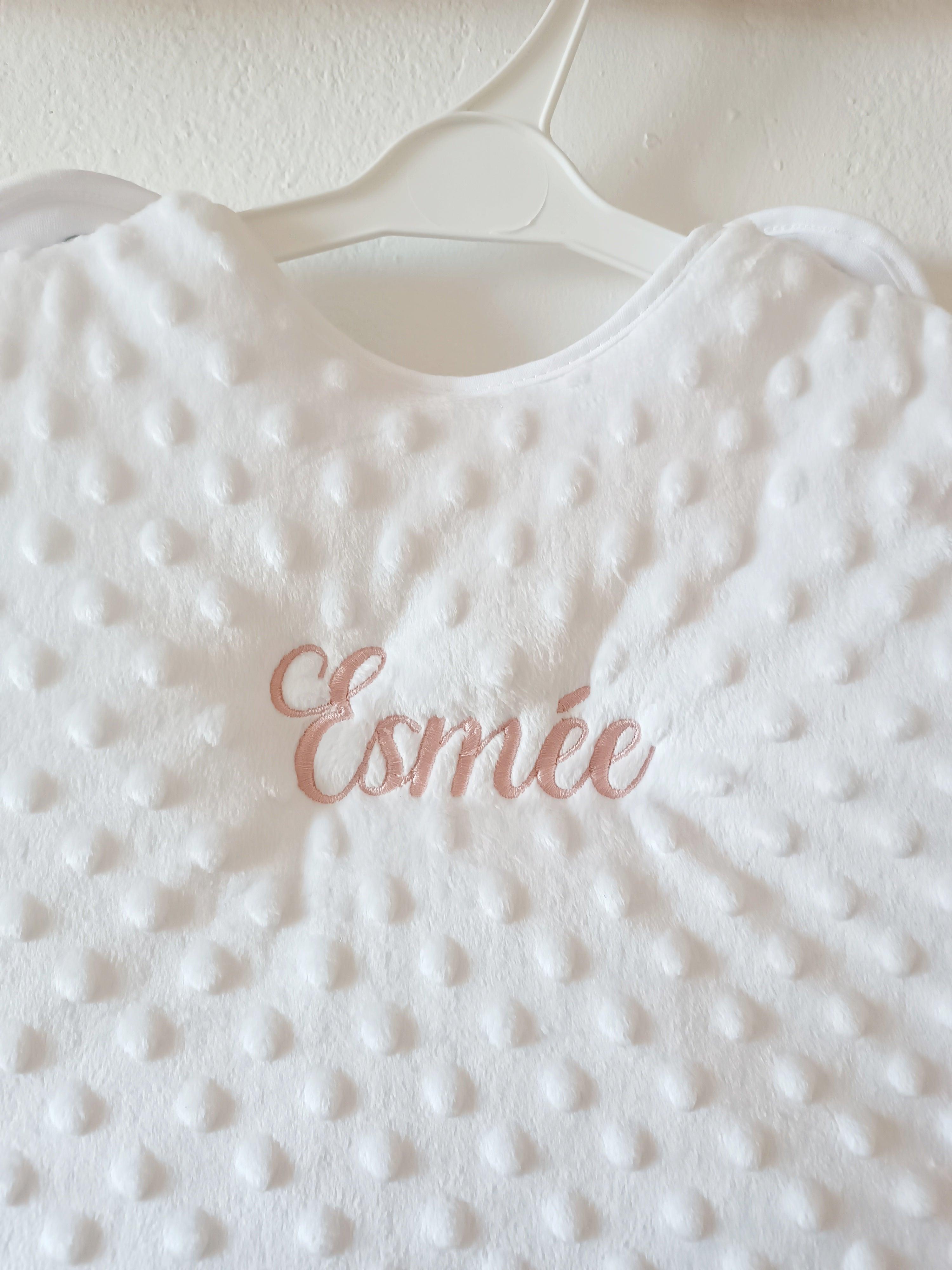 Gigoteuse en minky blanche
