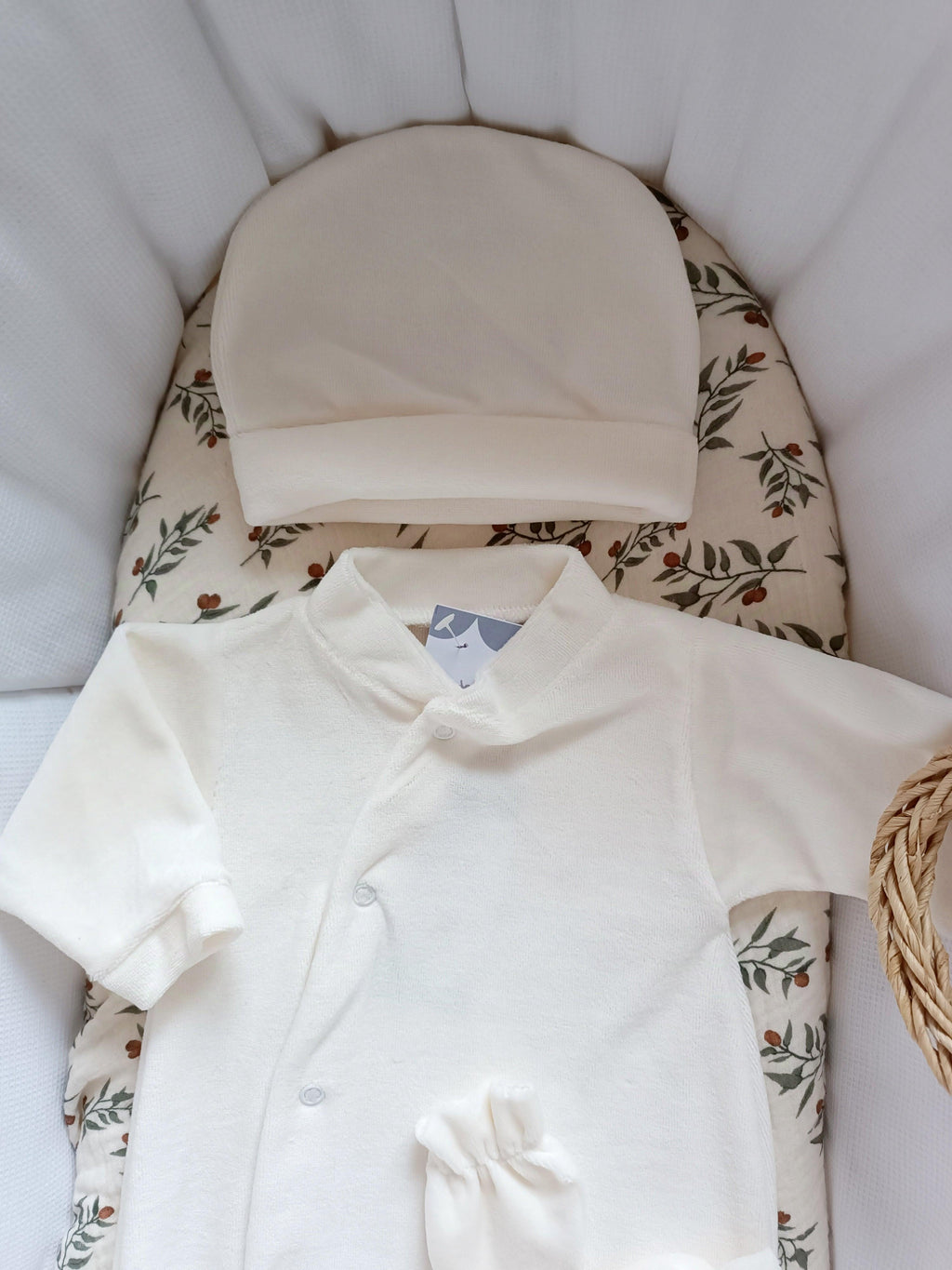 Dors bien velours crème, 3 pièces