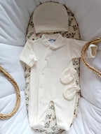 Dors bien velours crème, 3 pièces