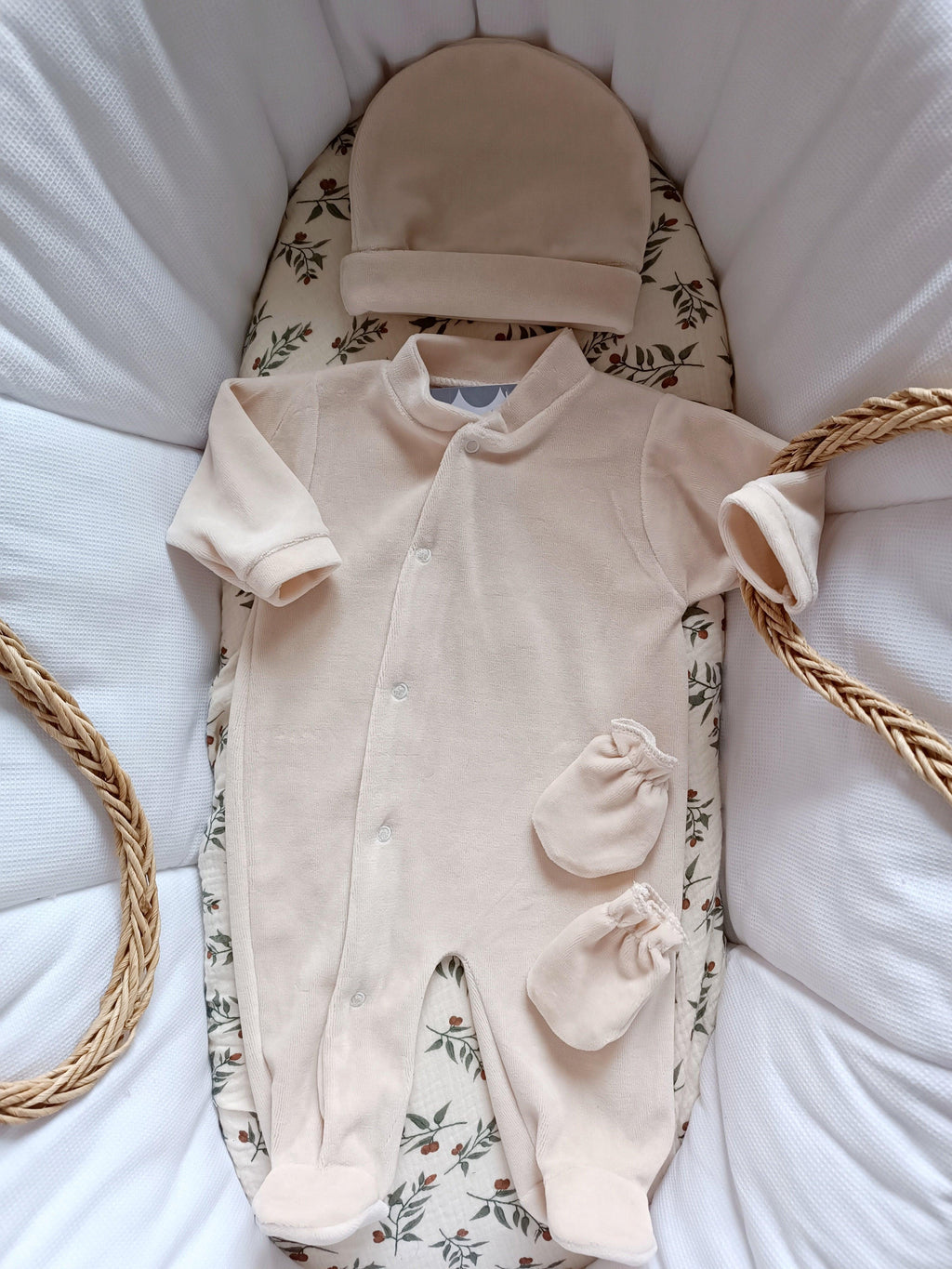 Dors bien velours beige, 3 pièces