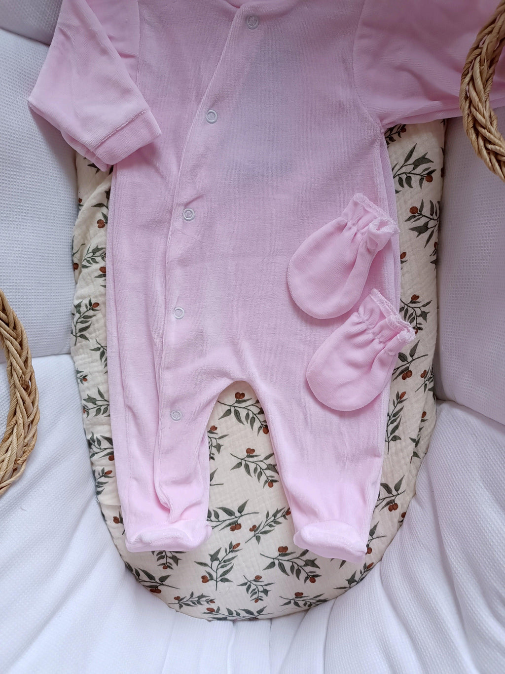 Dors bien velours rose, 3 pièces