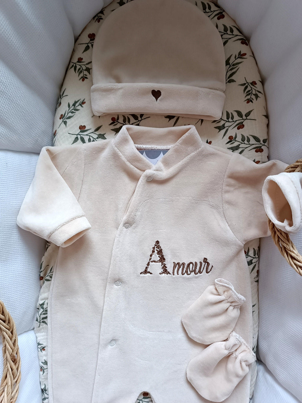 Dors bien velours beige, 3 pièces