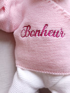 Brassières avec noeud satiné rose - personnalisable