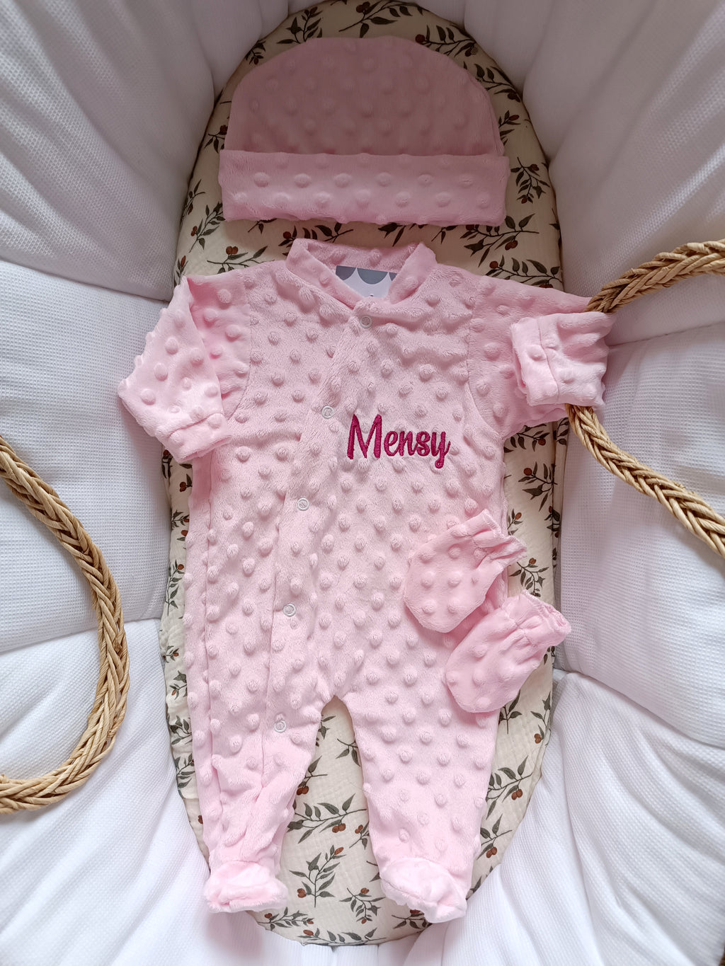 Dors bien minky rose, 3 pièces