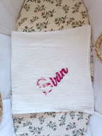 Lange en gaze de coton blanc 60*60 personnalisable