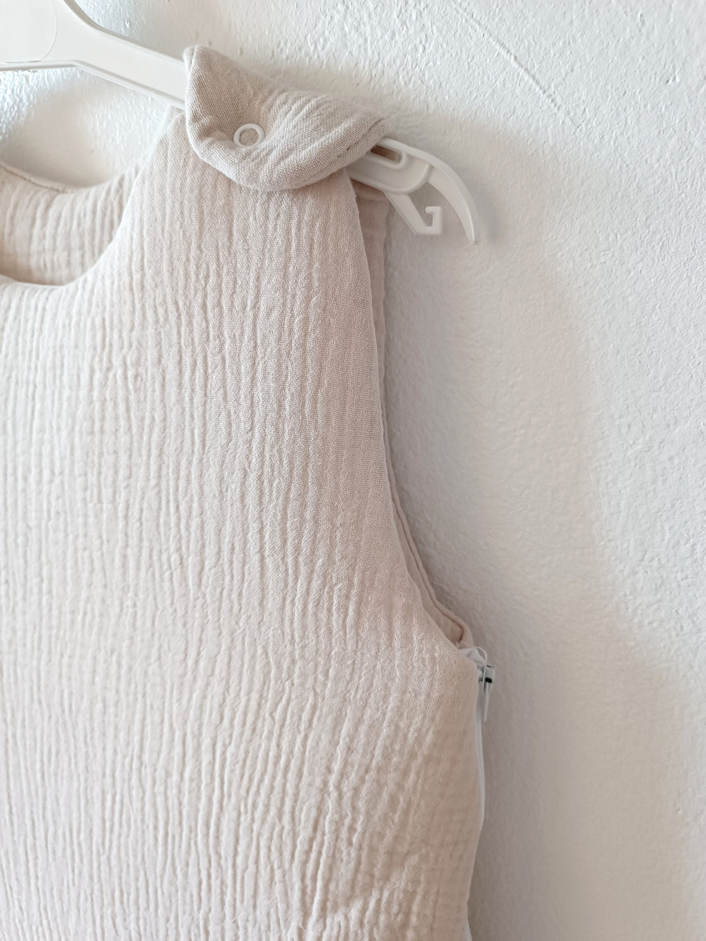 Gigoteuse molletonnée en gaze de coton beige 0/6mois ou 6/24 mois