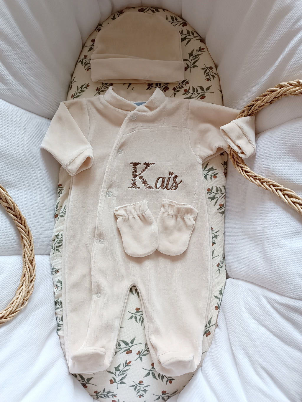 Dors bien velours beige, 3 pièces
