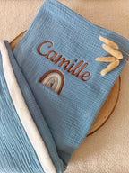 Personalized muslin baby blanket