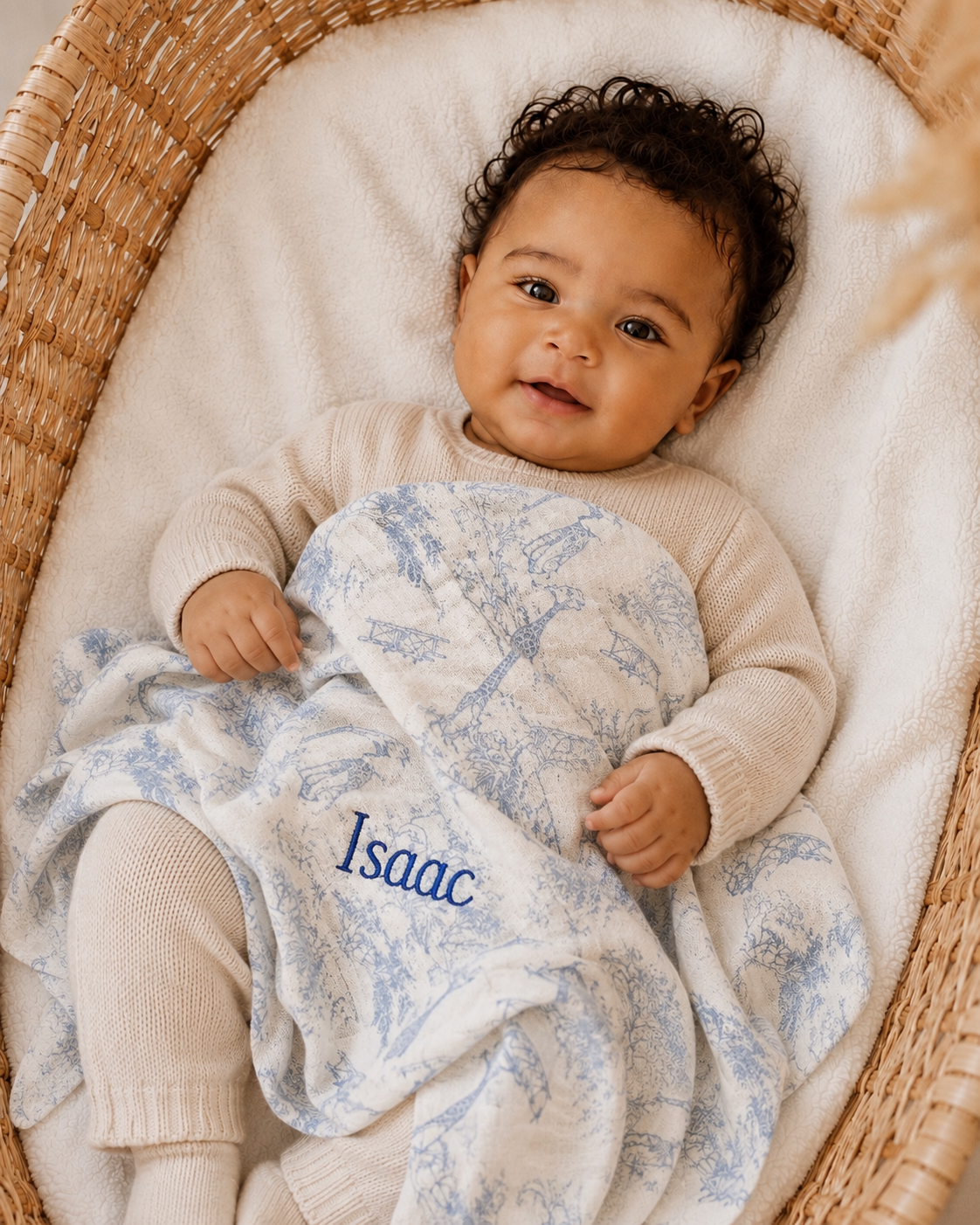 Lange personnalisé bébé – Collection Safari