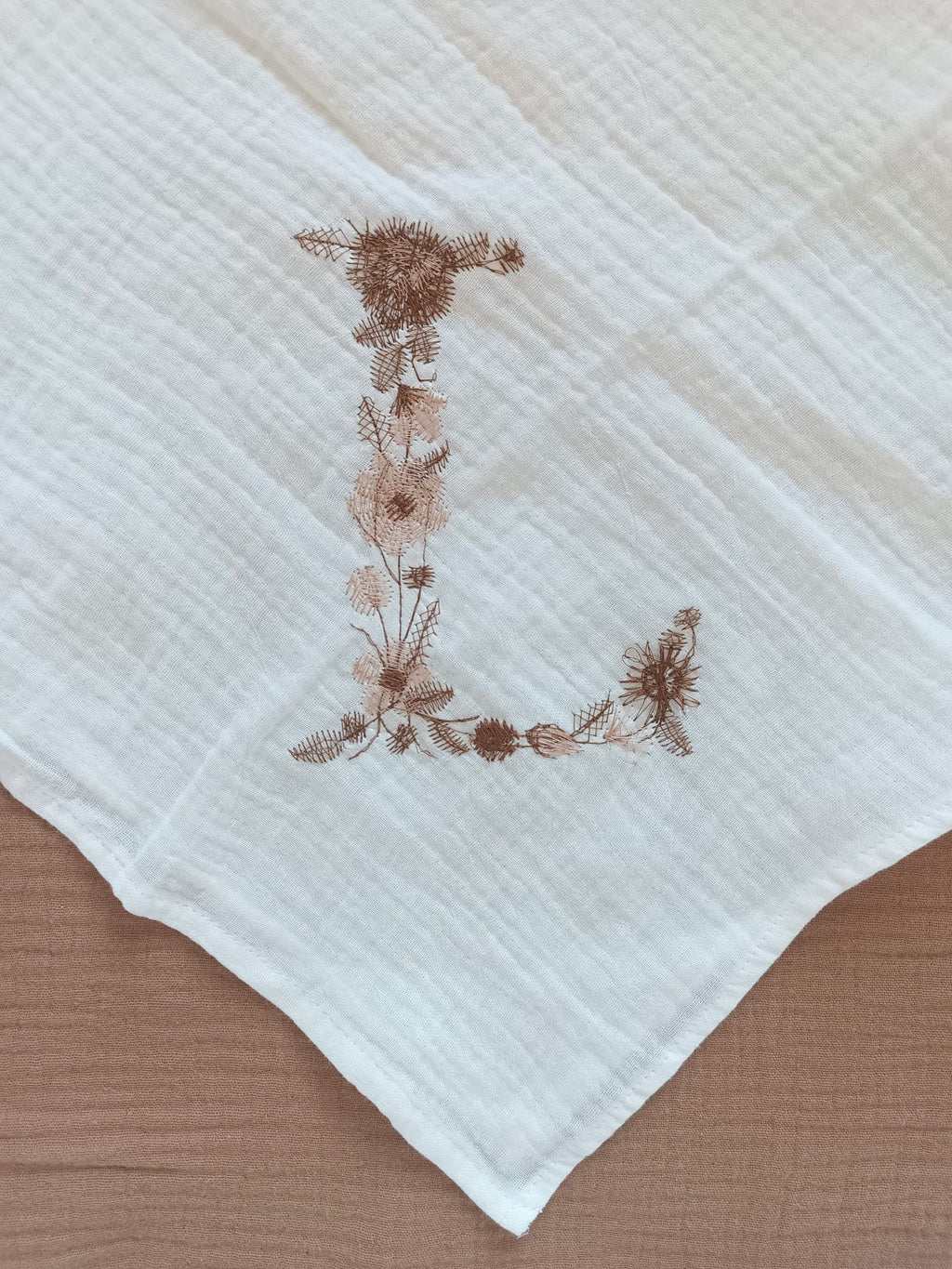 Lange en gaze de coton blanc 60*60 personnalisable