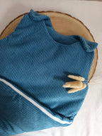 Gigoteuse molletonnée en velours bleu marine