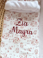 Couverture bébé personnalisée – Fleur de coton