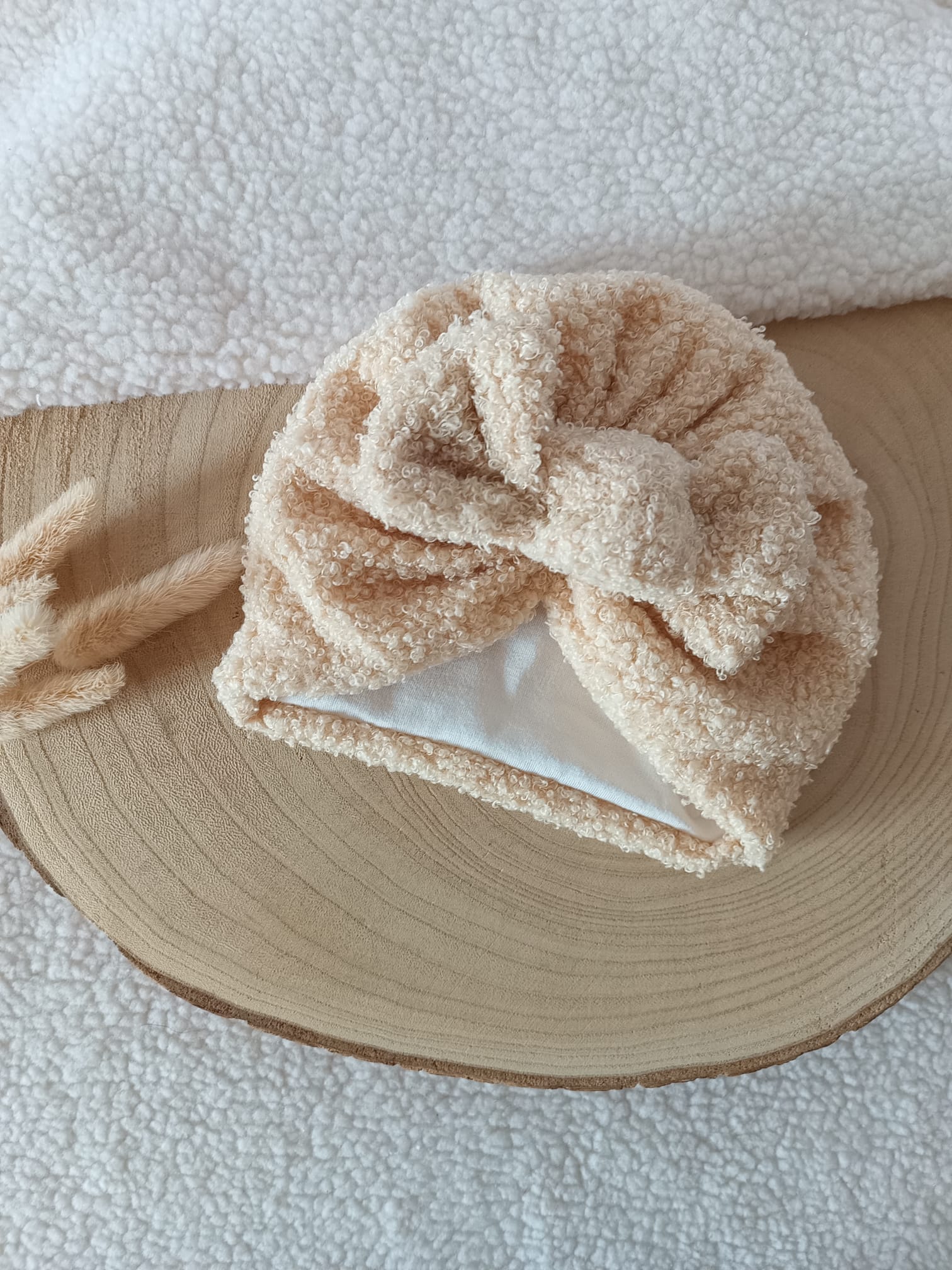 Turbans moumoutes marron foncé/beige/marron 0/6 mois