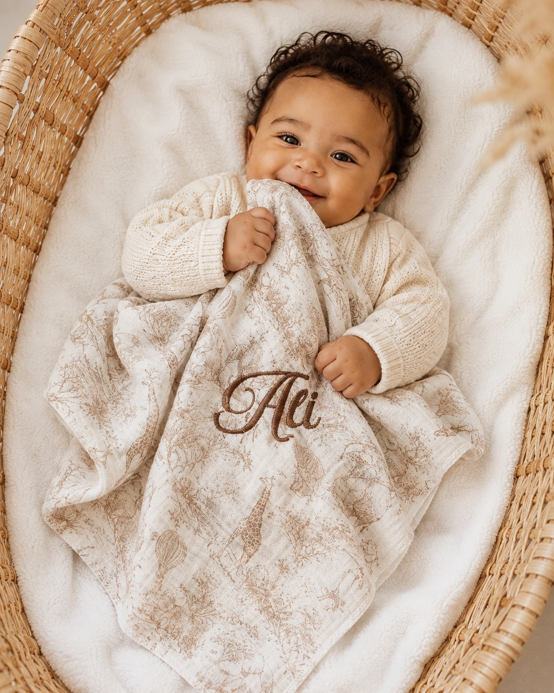 Lange personnalisé bébé – Collection Safari