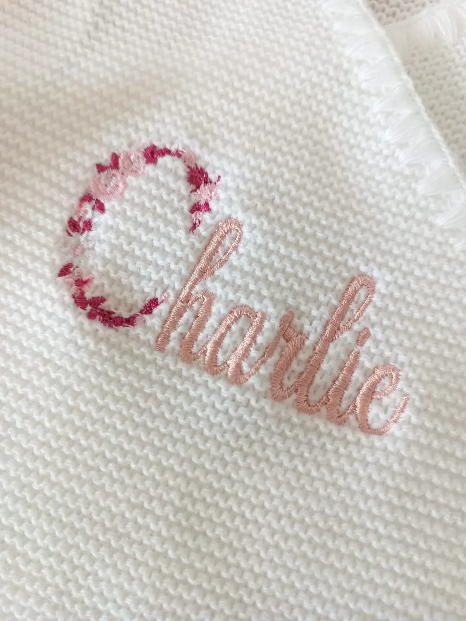 Brassière bébé personnalisée en maille avec nœud satiné