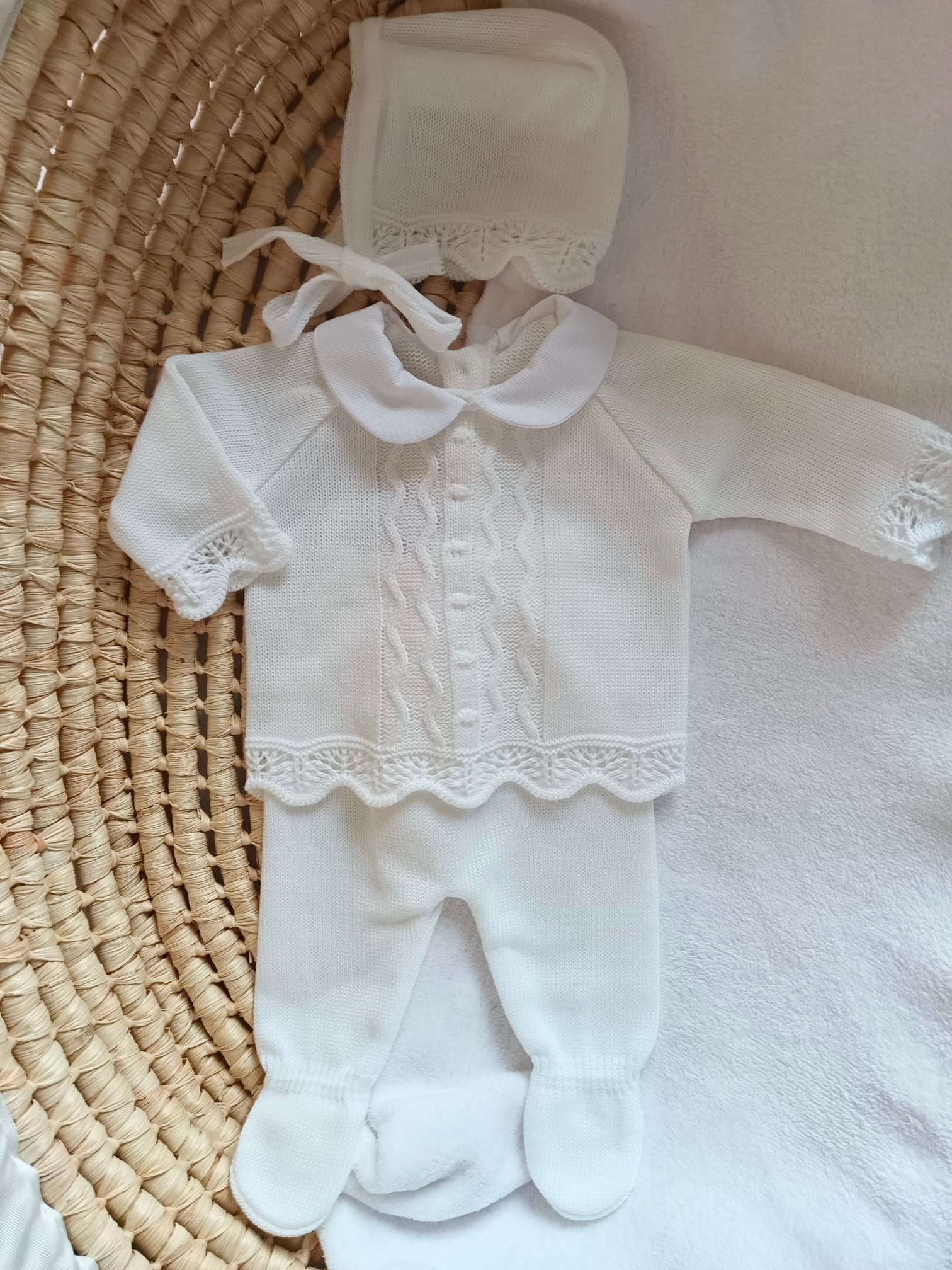 Ensemble complet blanc 0/3 mois