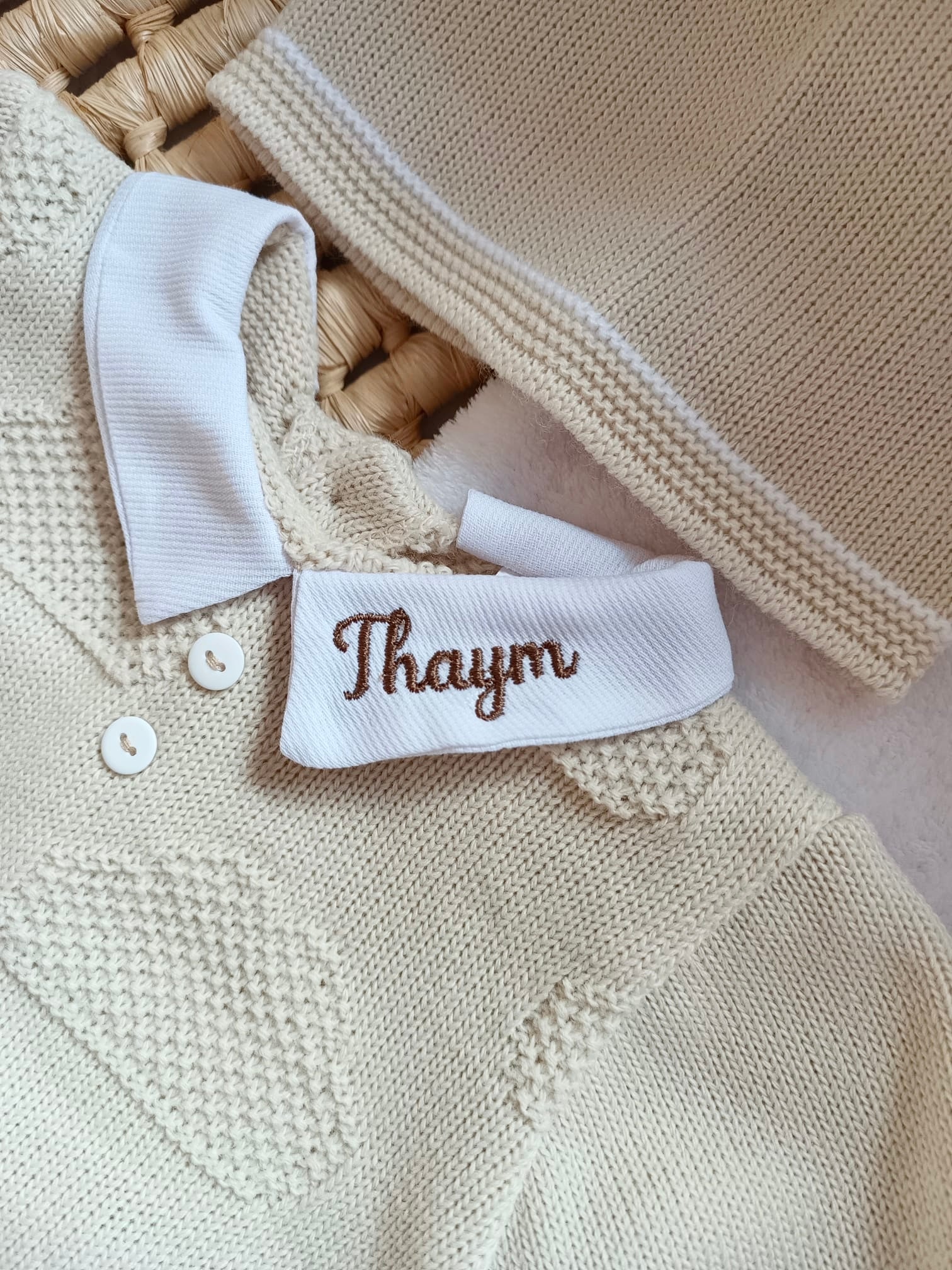 Ensemble complet beige nuage - plusieurs tailles - personnalisable -