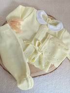 Ensemble complet naissance jaune 0/3 mois