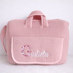 Sac à langer personnalisé bébé en gaze de coton